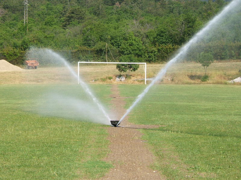 Irrigazione campo da calcio